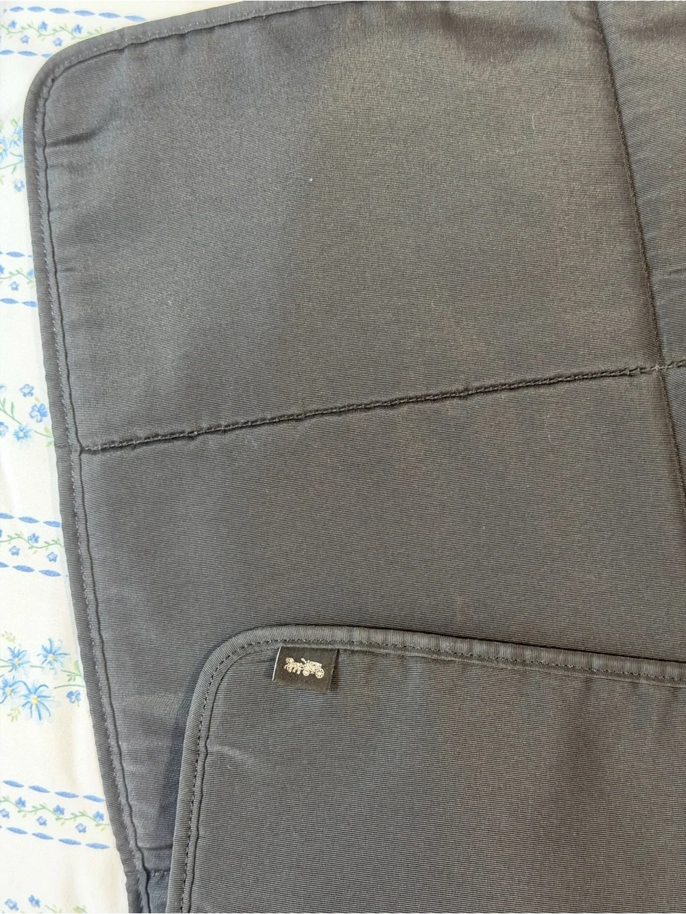 Coach Black Quilted Diaper Cover Pad